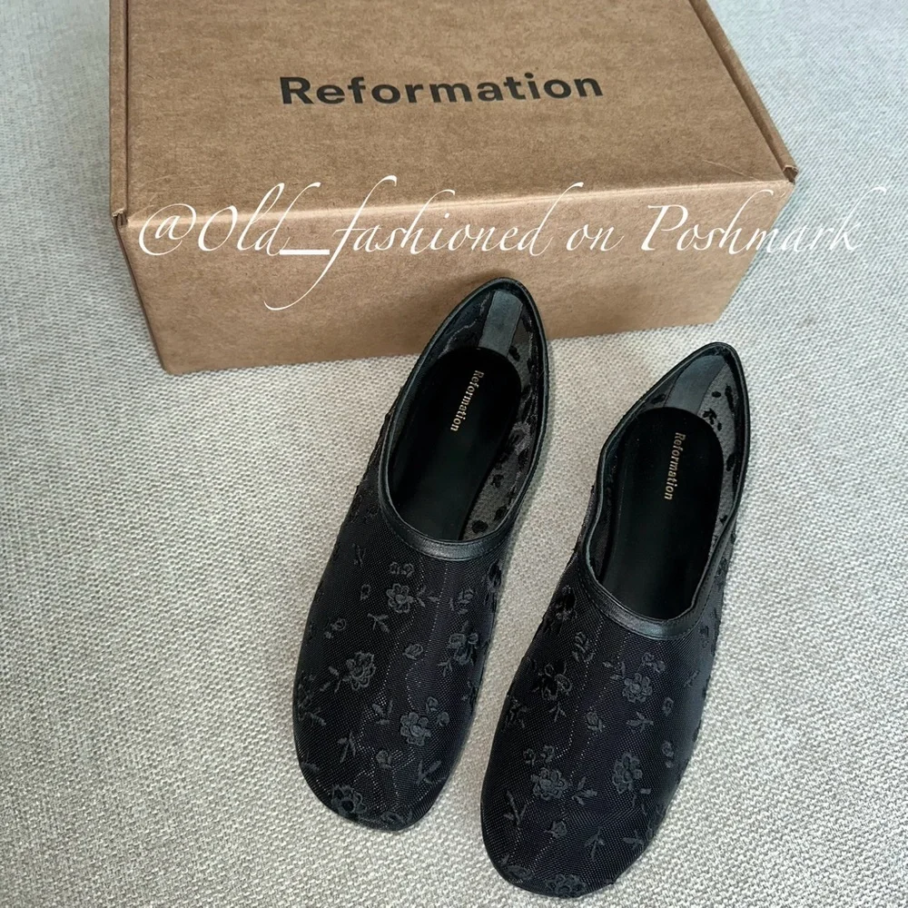 REFORMATION Britt Mesh Ballet Flats